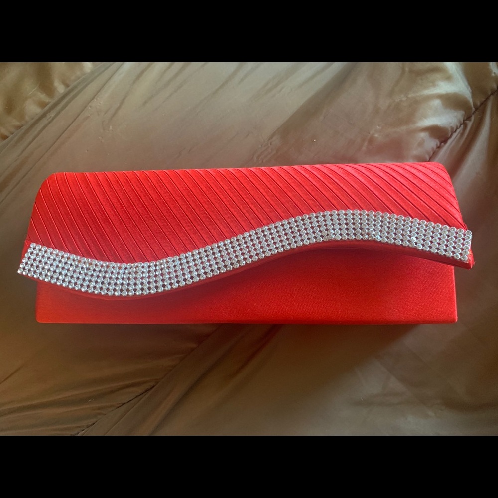Red clutch purse